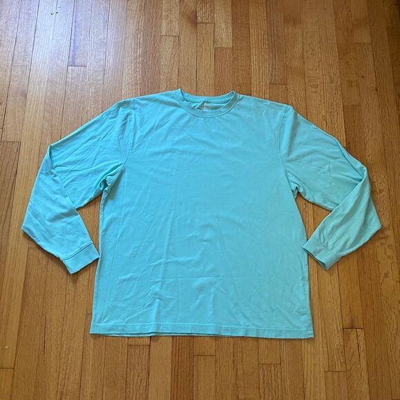 L.L. Bean Carefree Unshrinkable T Shirt Without Pocket Long Sleeve Men's Regular - Picture 1 of 9